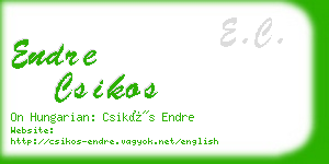 endre csikos business card